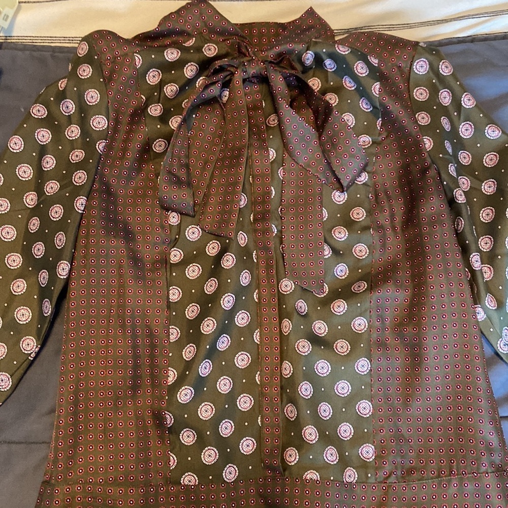 Banana republic size 4 green and brown dress